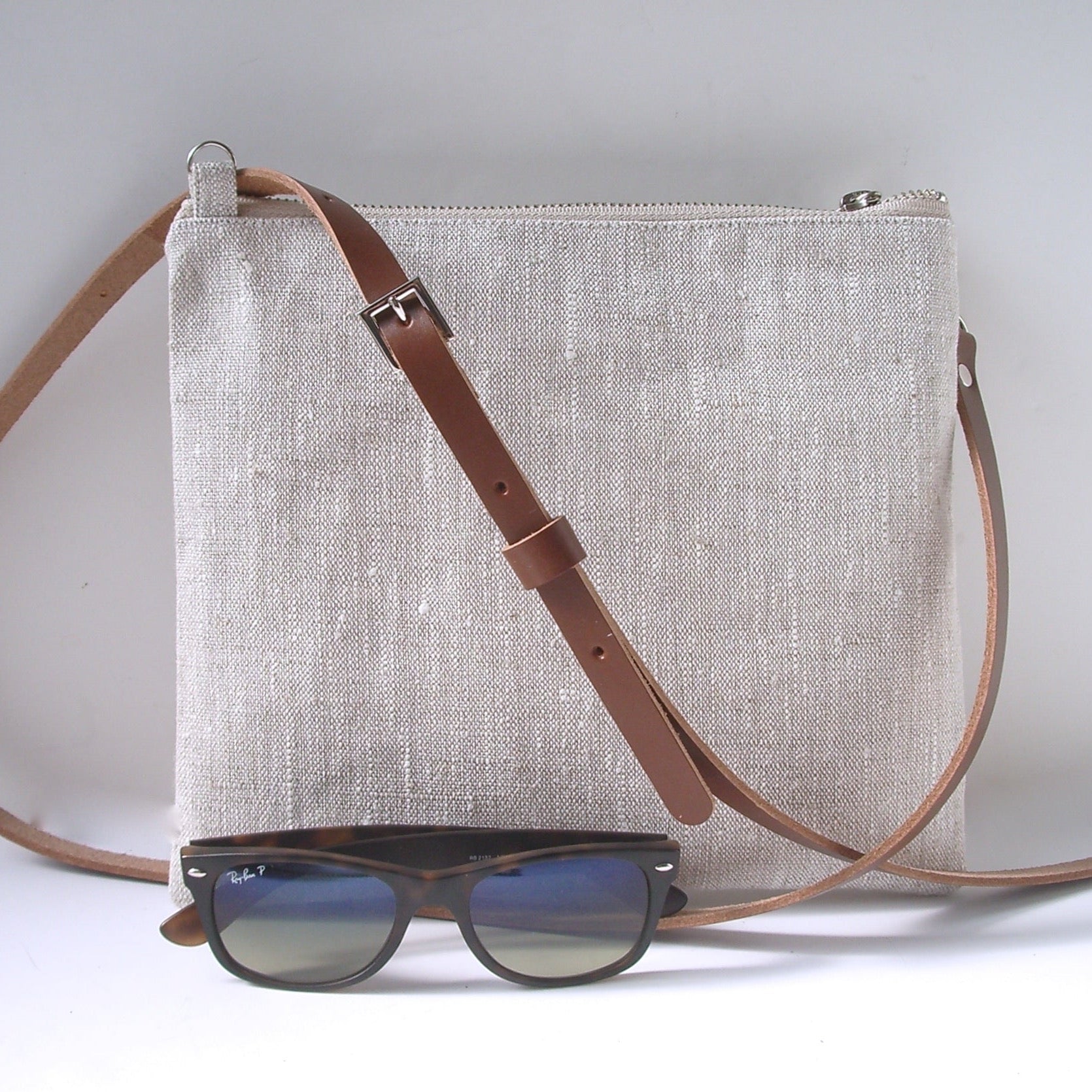 5/8 in. Leather Shoulder Purse Handbag Replacement Strap Handmade Brown / 21 in. / Silver Nickel