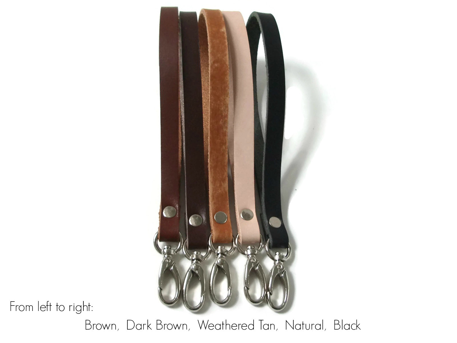 Leather wrist strap sales for purse